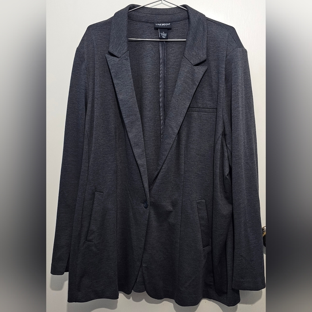 Lane Bryant - Women's Dark Gray One Button Blazer - Size 26